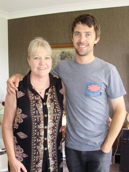 Winner of the ultimate golf experience; Irene Murphy and her son Lawrence Orr.